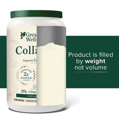 Great Lakes Wellness unflavored collagen dissolving seamlessly in hot tea.