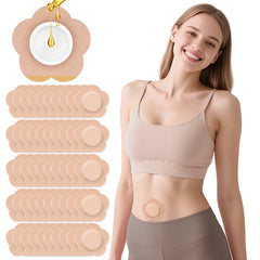 GREBIKE 54-piece castor oil patches in beige color