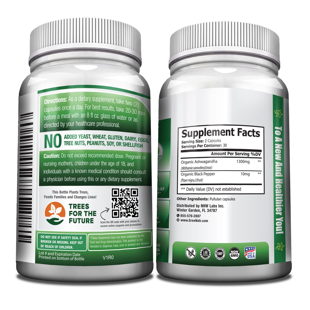 Recommended two capsules per day usage