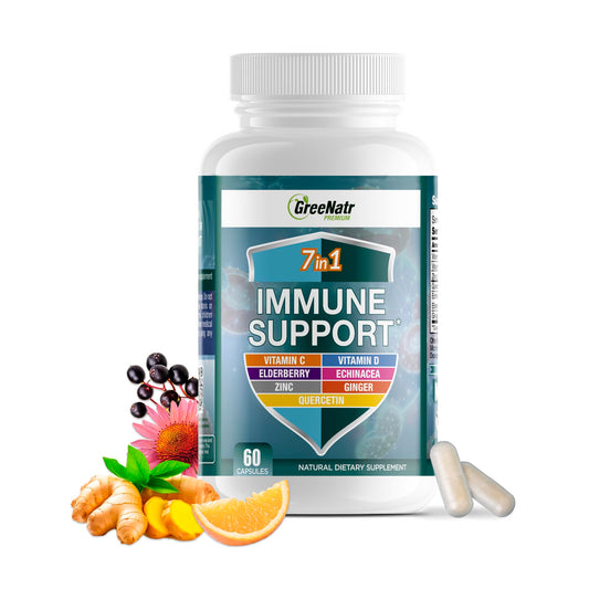 GreeNatr Immune Support bottle - front view