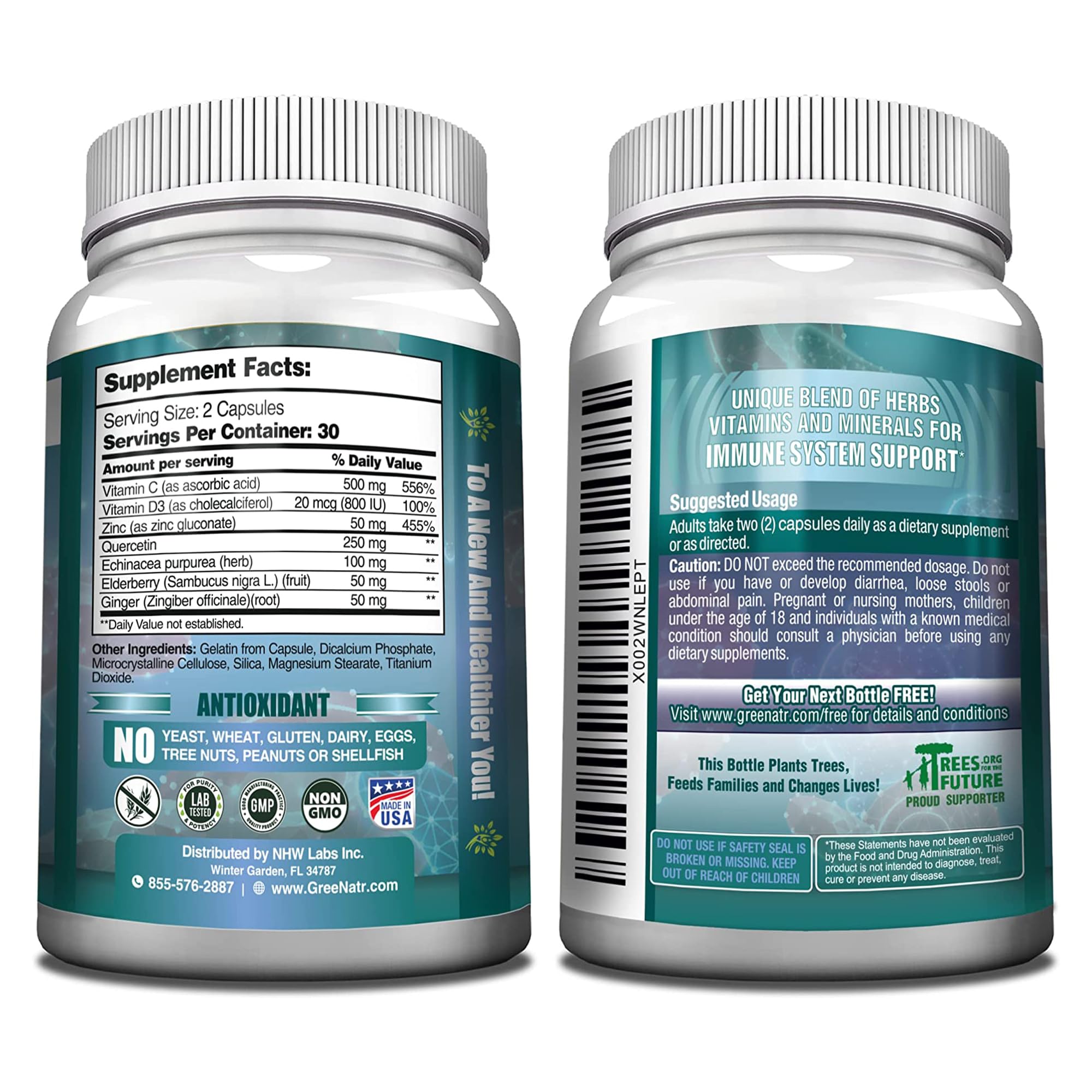 GreeNatr Immune Support packaging and box