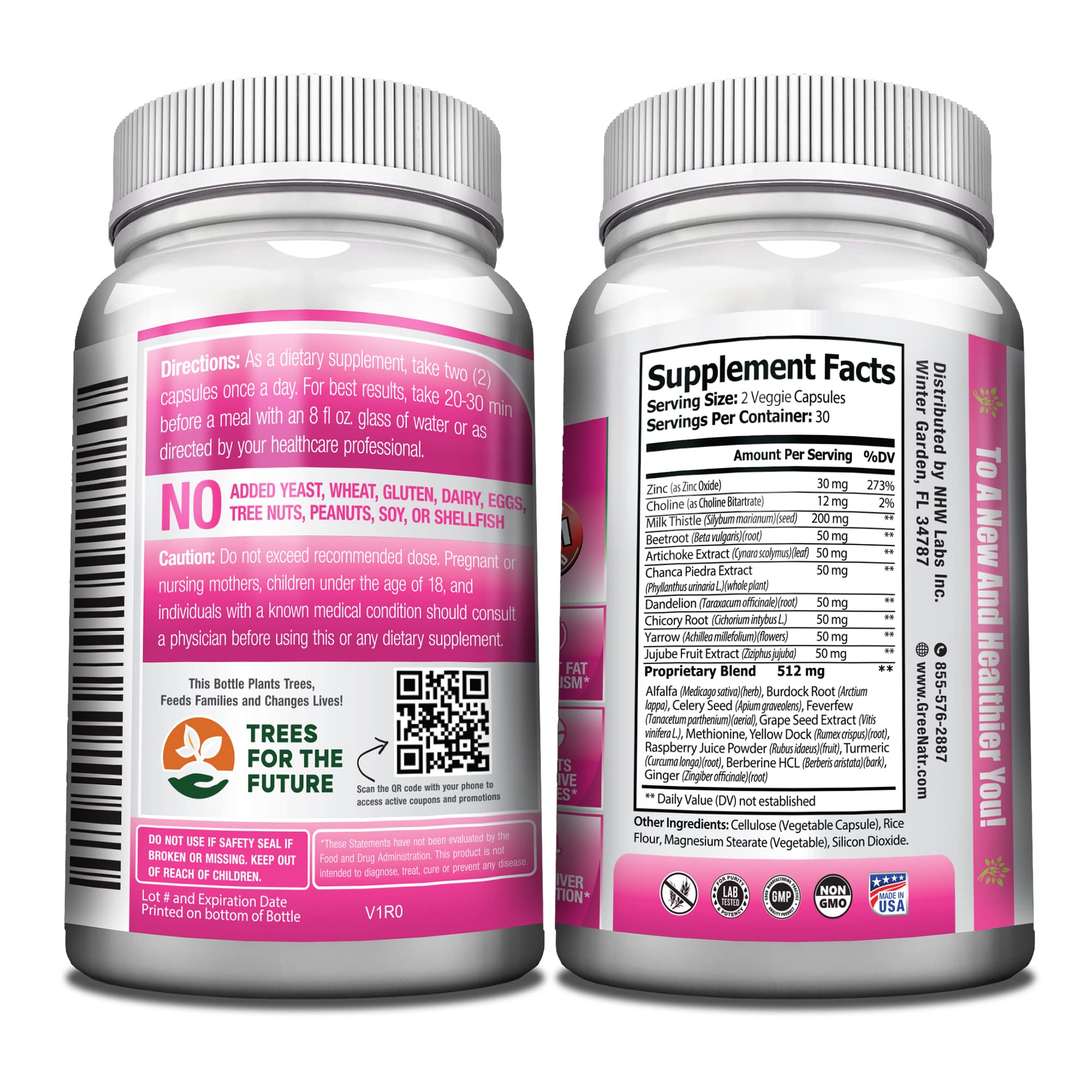 Made in USA vegan liver health formula packaging