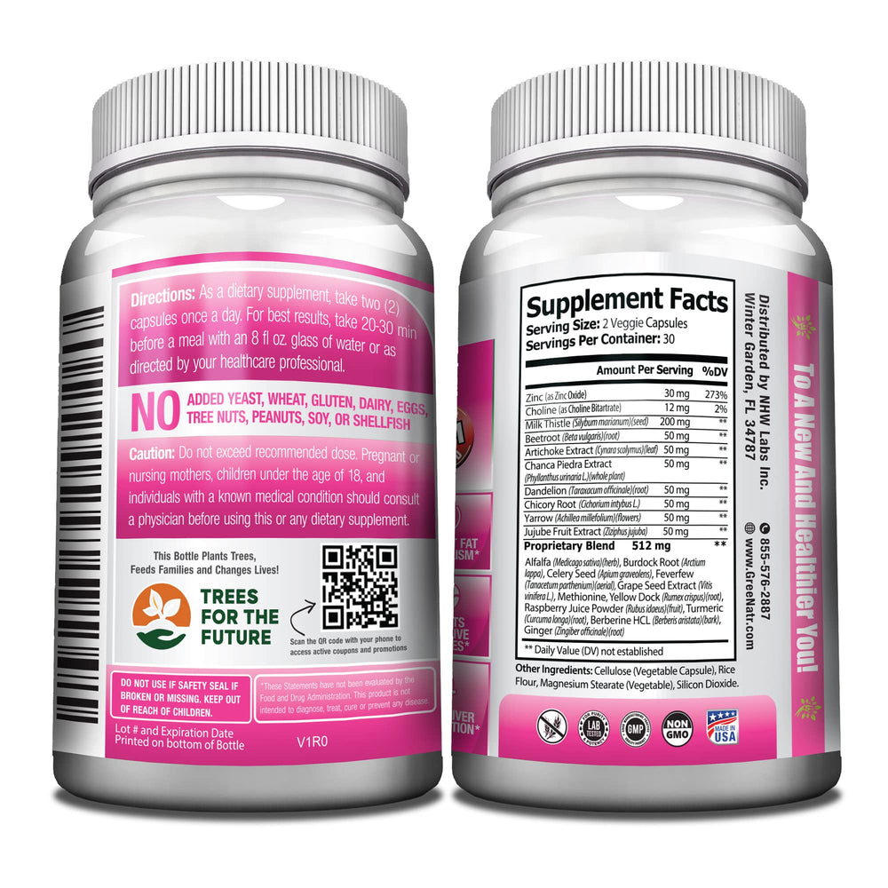 Made in USA vegan liver health formula packaging