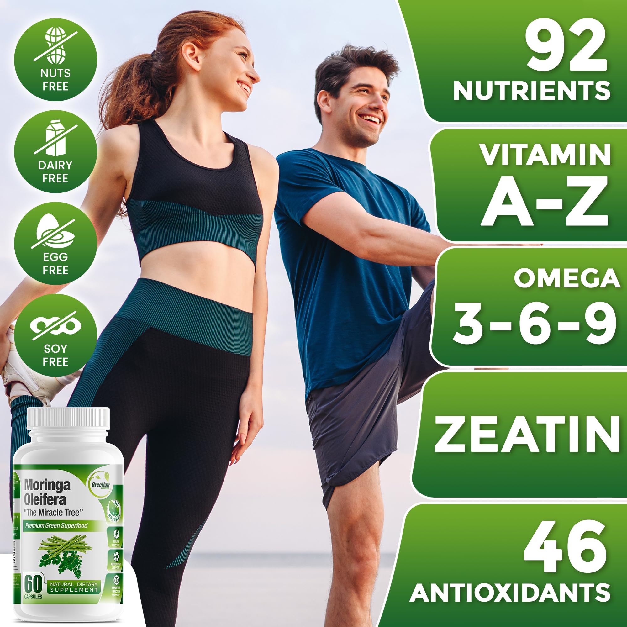 Serving suggestion of Moringa capsules for daily use