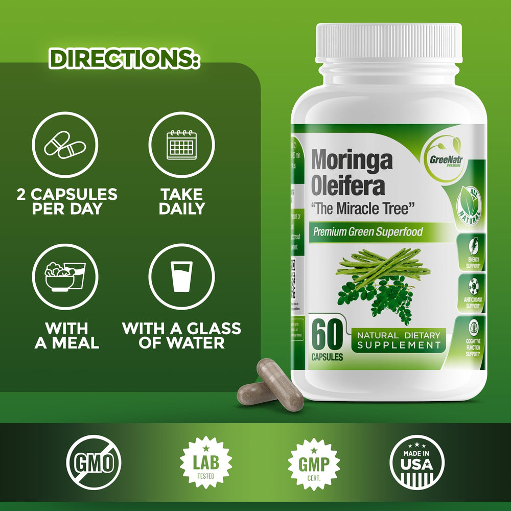 Moringa antioxidants and wellness concept