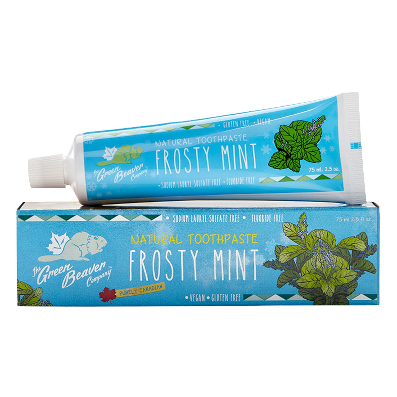 Green Beaver Frosty Mint toothpaste tube 2.5 oz