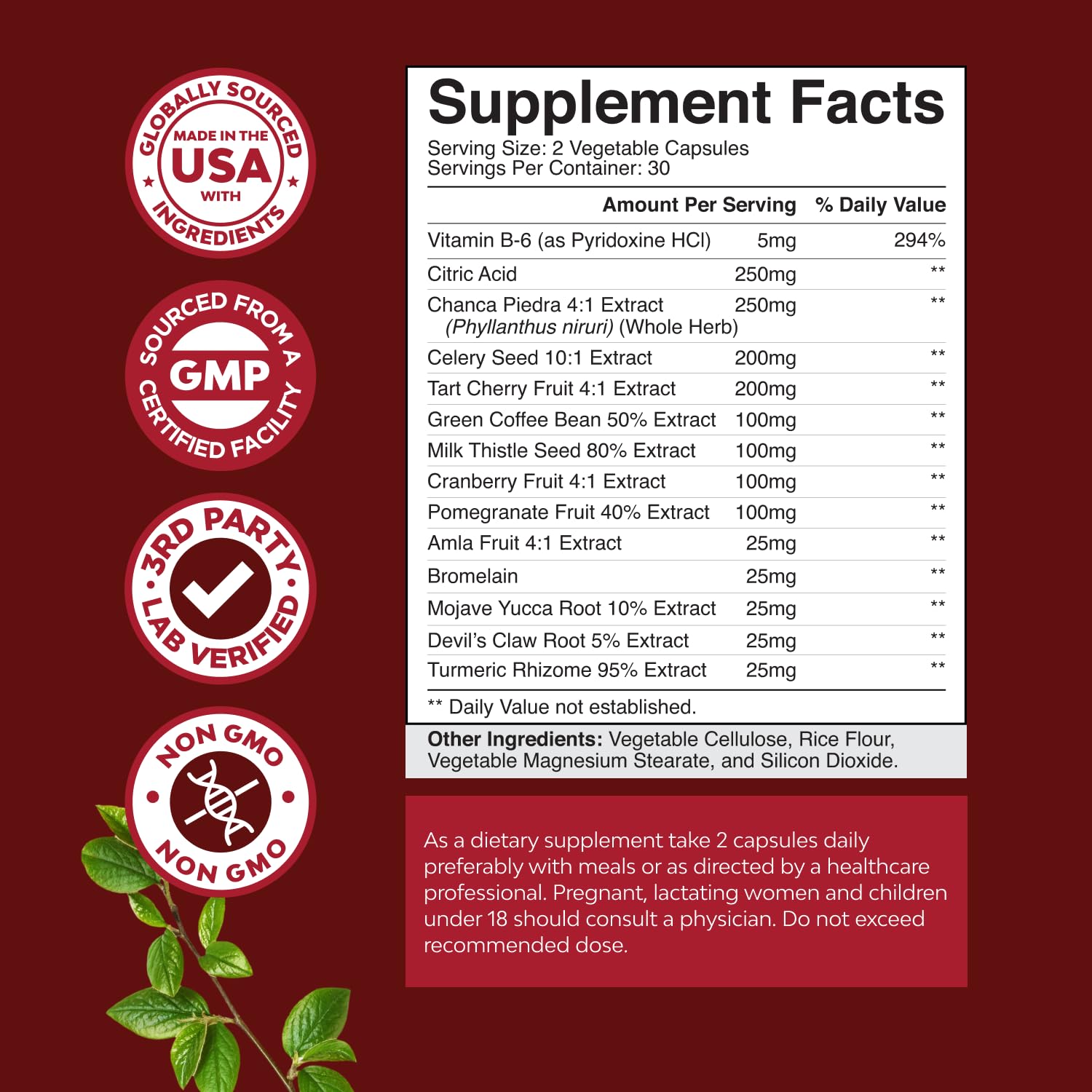 Green coffee bean extract uric acid detox bottle - image 02