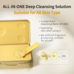 GREEN FARM balm on skin provides gentle cleansing for sensitive skin.