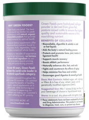 Close-up of collagen peptides label showing grass-fed and hydrolyzed