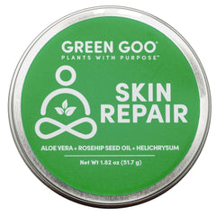 Green Goo salve tin front view for daily dry-skin moisture.