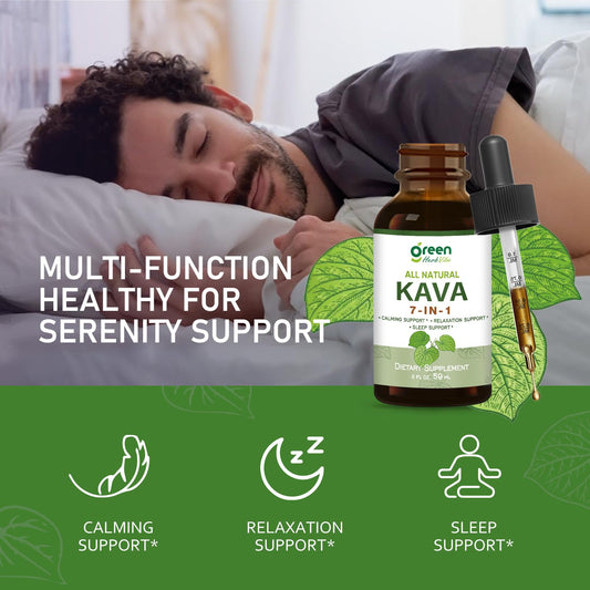 Green Herb Vibe Kava Drops packaging and label