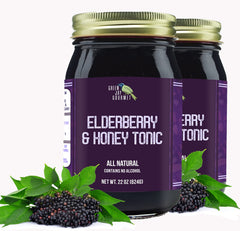 Green Jay Gourmet Elderberry Tonic 22 oz bottle – front view
