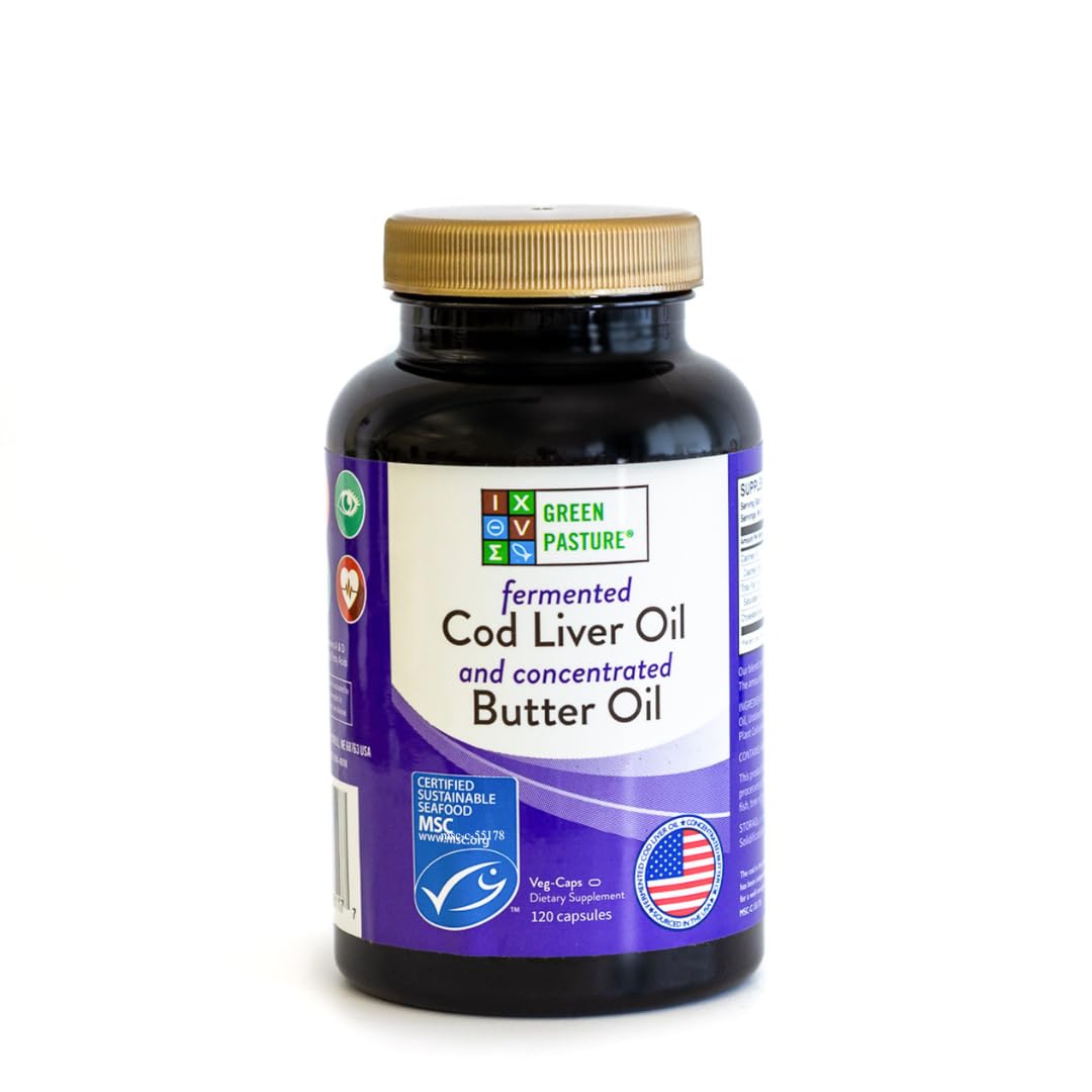 Green Pasture capsules bottle for easy daily omega supplementation