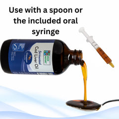 Green Pasture cod liver oil pour shows convenient liquid dosing.