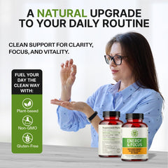Vegan, non-GMO, gluten-free supplement packaging