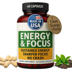 Green Regimen Energy & Focus capsules bottle with label