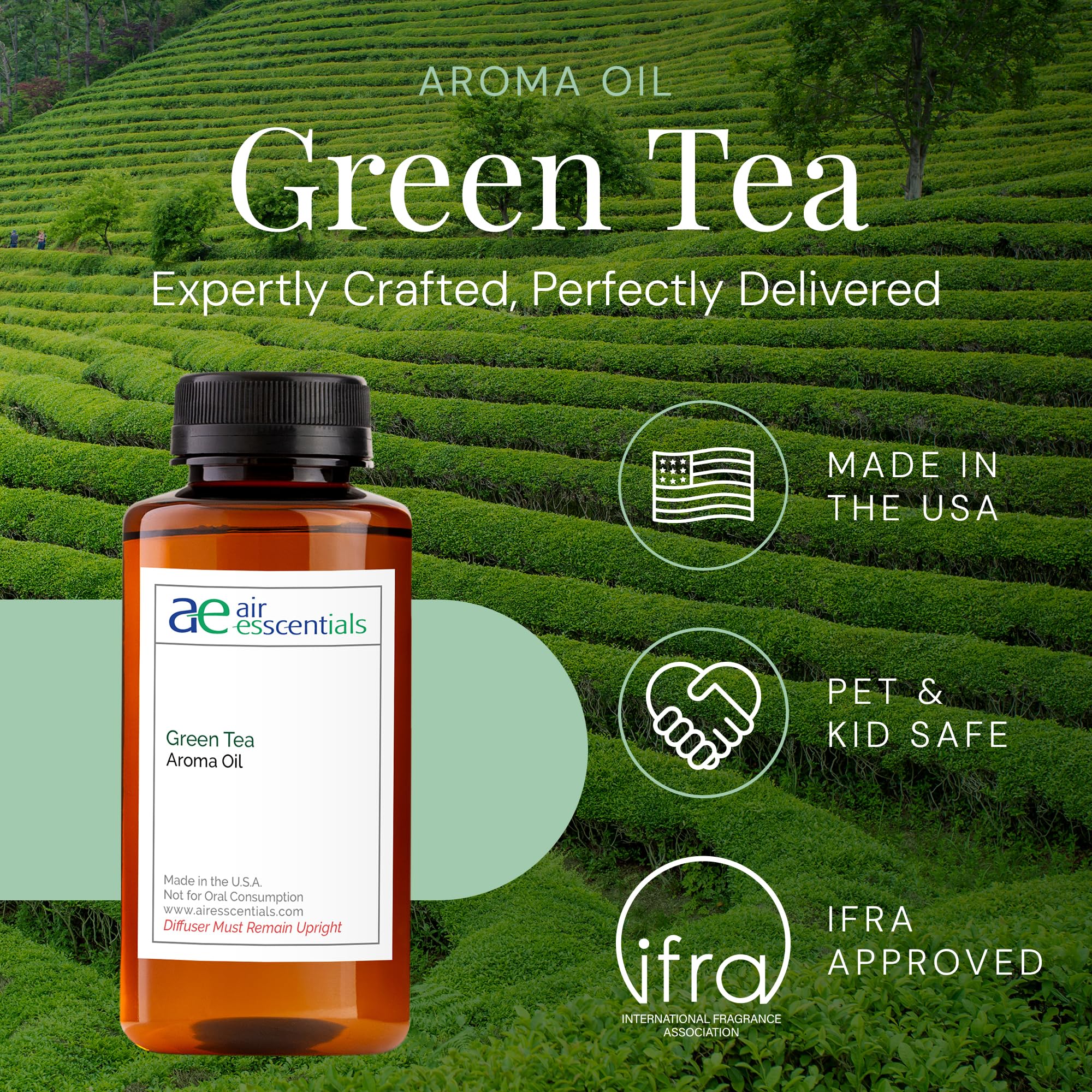 Close-up of Green Tea Aroma Oil essential oil blend