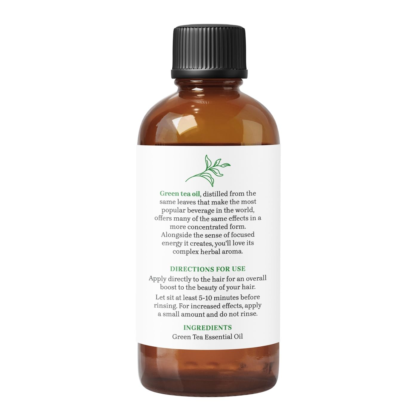 Aromatherapy setup with Green Tea Essential Oil, candle, and lotion