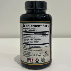 Capsules and natural energy imagery for green tea supplement