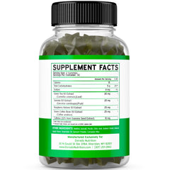 Close-up of Green Tea Fat Burner Gummies being poured from the bottle