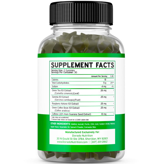 Close-up of Apple-flavored Green Tea Fat Burner Gummies