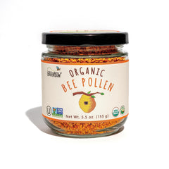 Greenbow Organic Bee Pollen 155g jar label