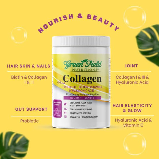 Close-up of Halal Collagen Peptides formula on packaging