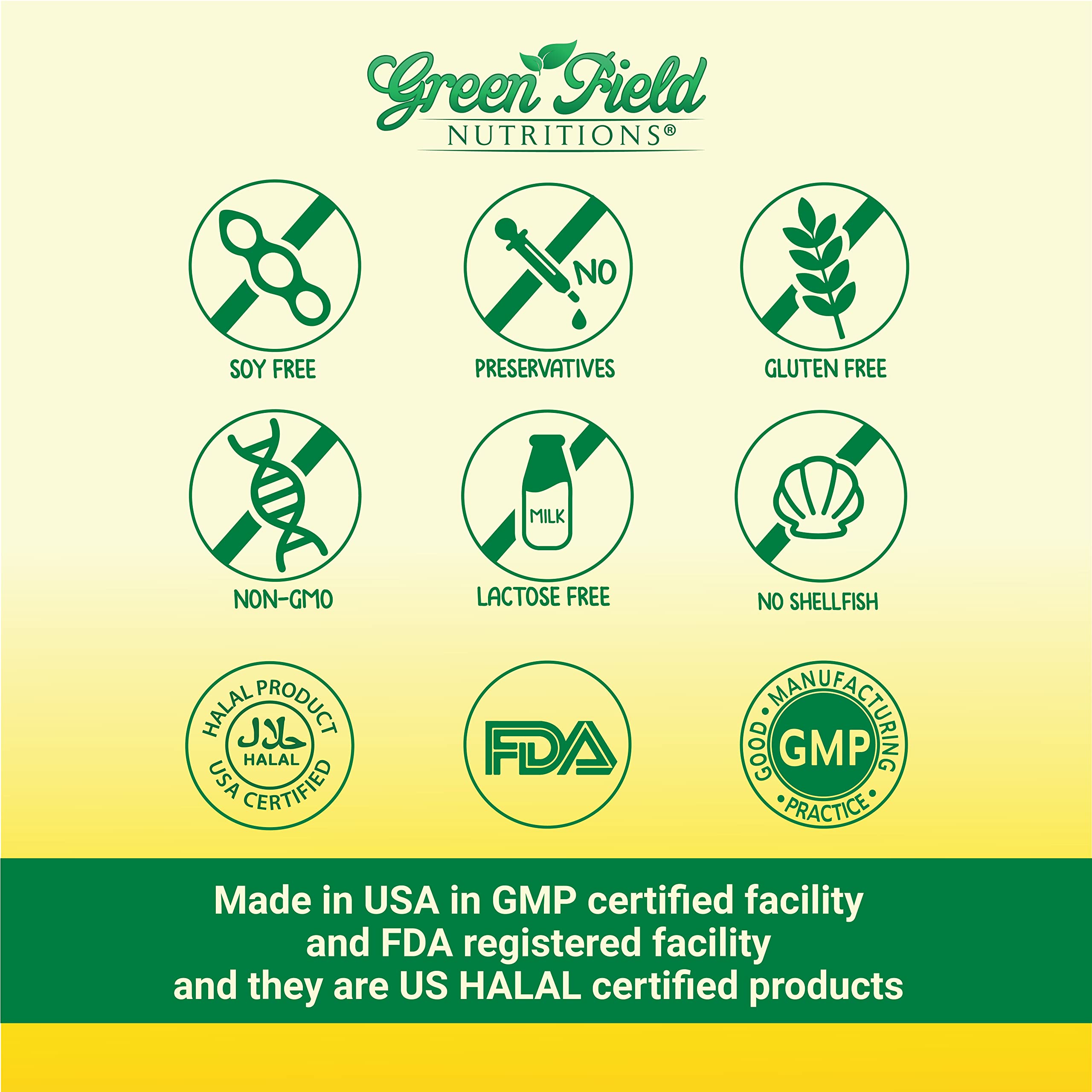 Halal and Non-GMO labeling on packaging