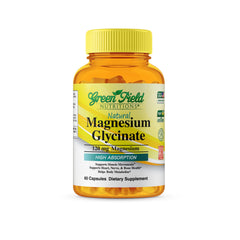 Greenfield Nutritions Halal Magnesium Glycinate 120mg bottle label
