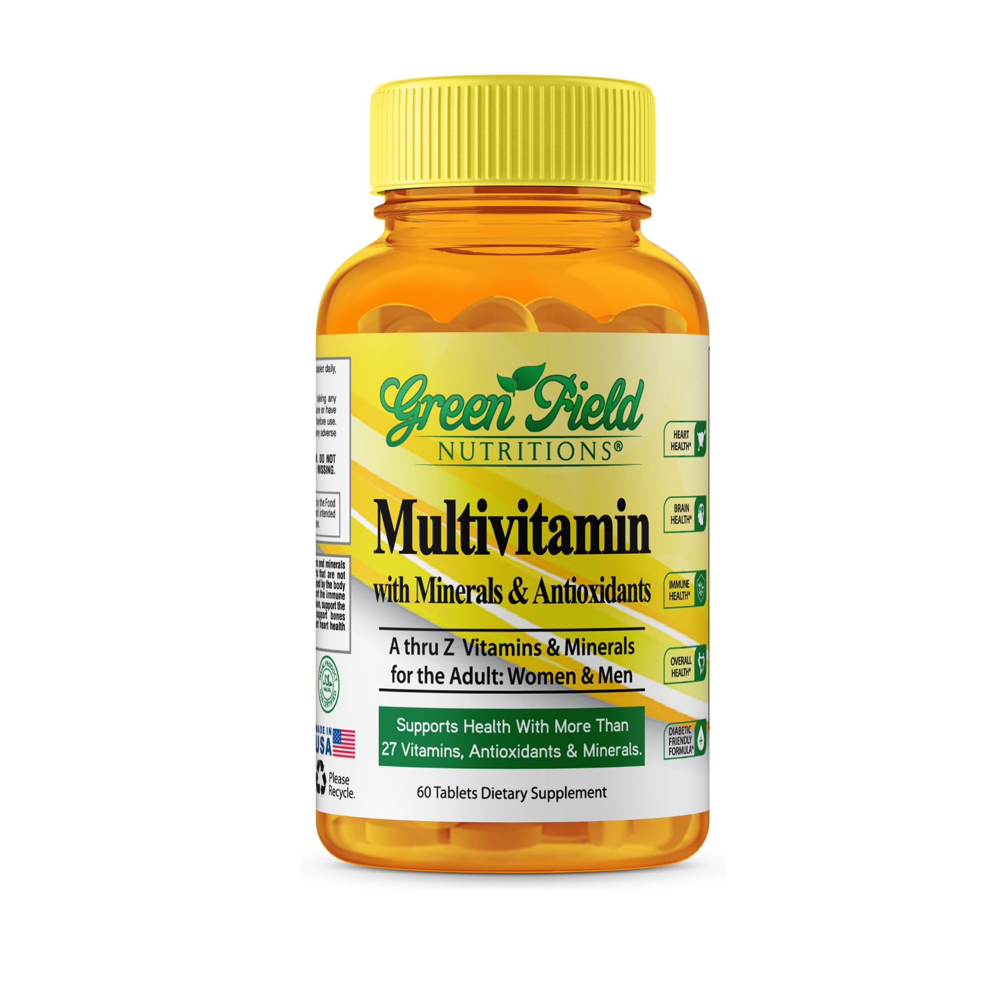 Greenfield Nutritions Halal Multivitamins bottle for women and men
