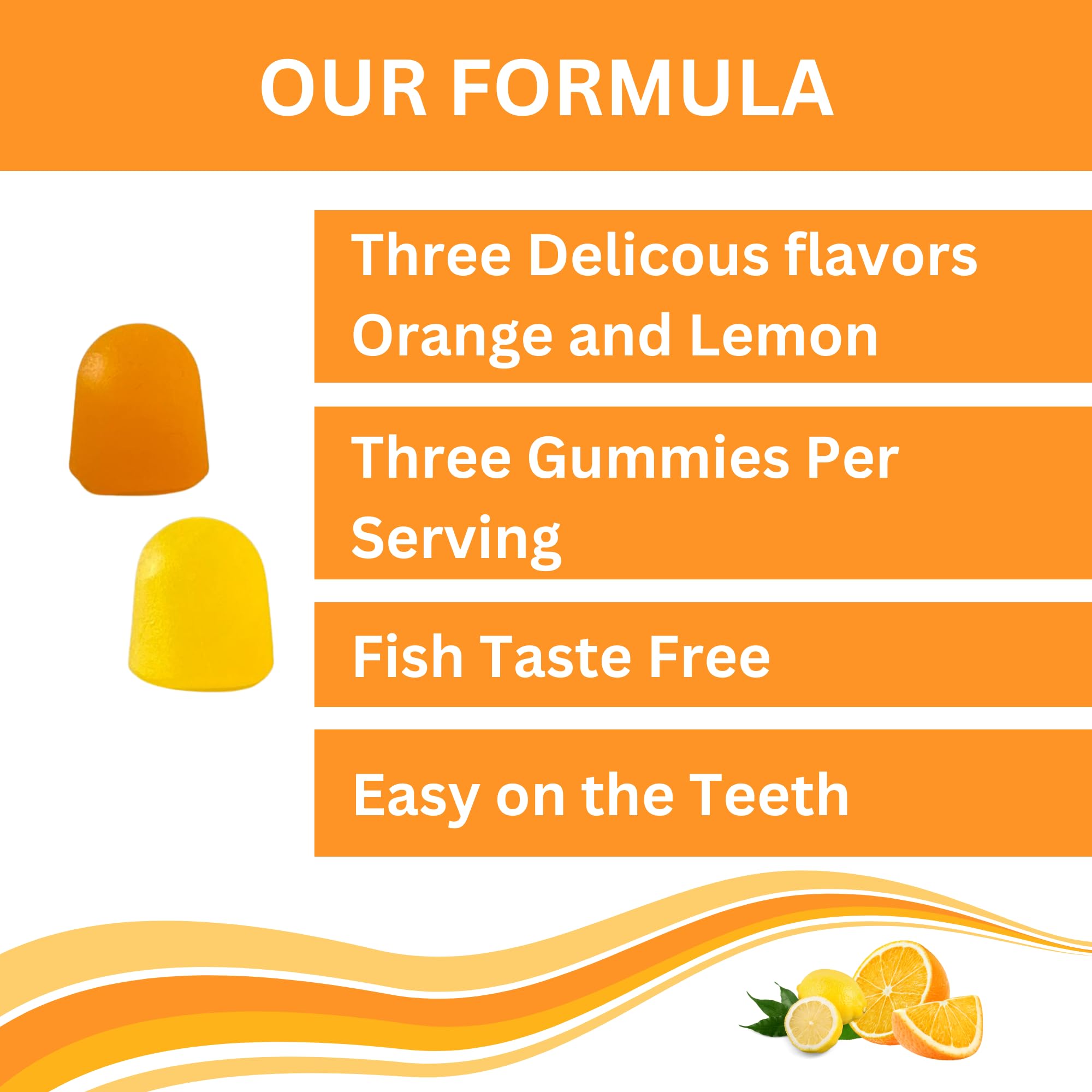 Labelling indicating Halal certified Omega-3 gummies