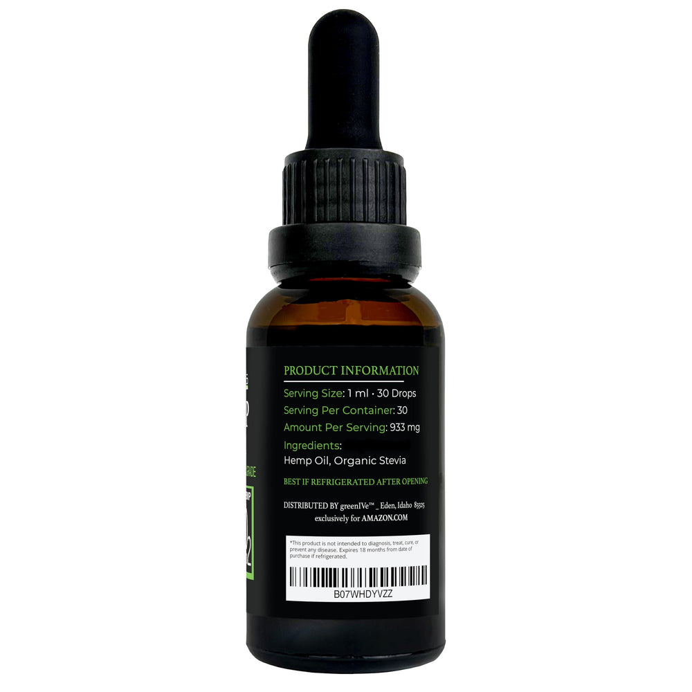 Dropper dispensing hemp oil under the tongue
