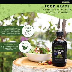 Omega and vitamin E information on the label