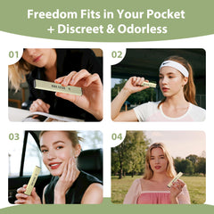 GREENMIST Diffuser Pen shown in use for lung detox