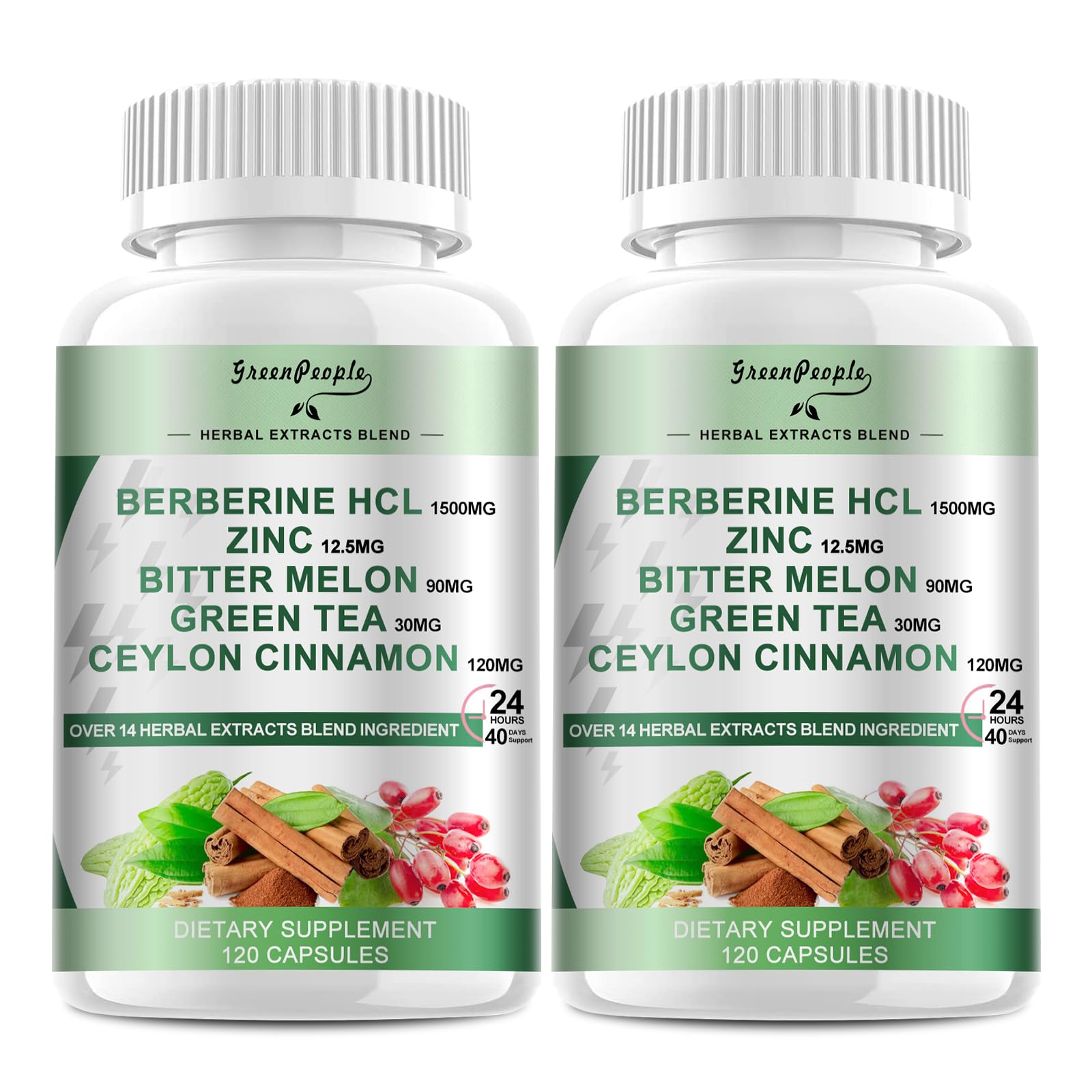 GREENPEOPLE Berberine with Cinnamon 2-Pack hero image