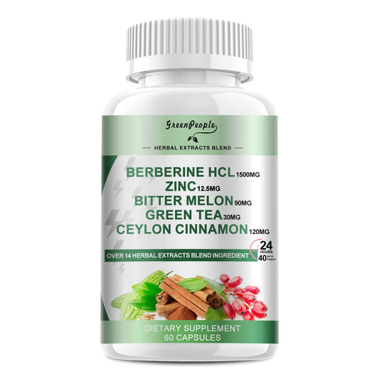 GREENPEOPLE Berberine 1500mg bottle with Cinnamon