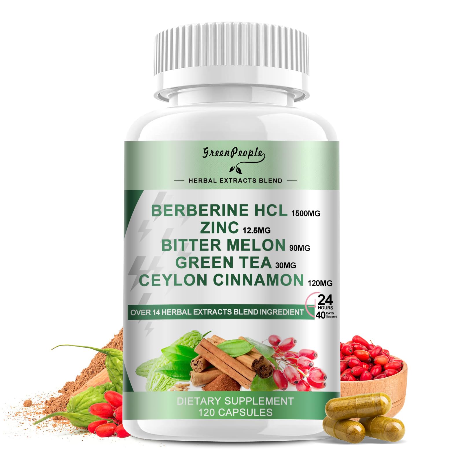 GreenPeople Berberine liposomal bottle with 120 capsules
