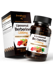 Front view of GREENPEOPLE Liposomal Berberine HCl 1300mg bottle