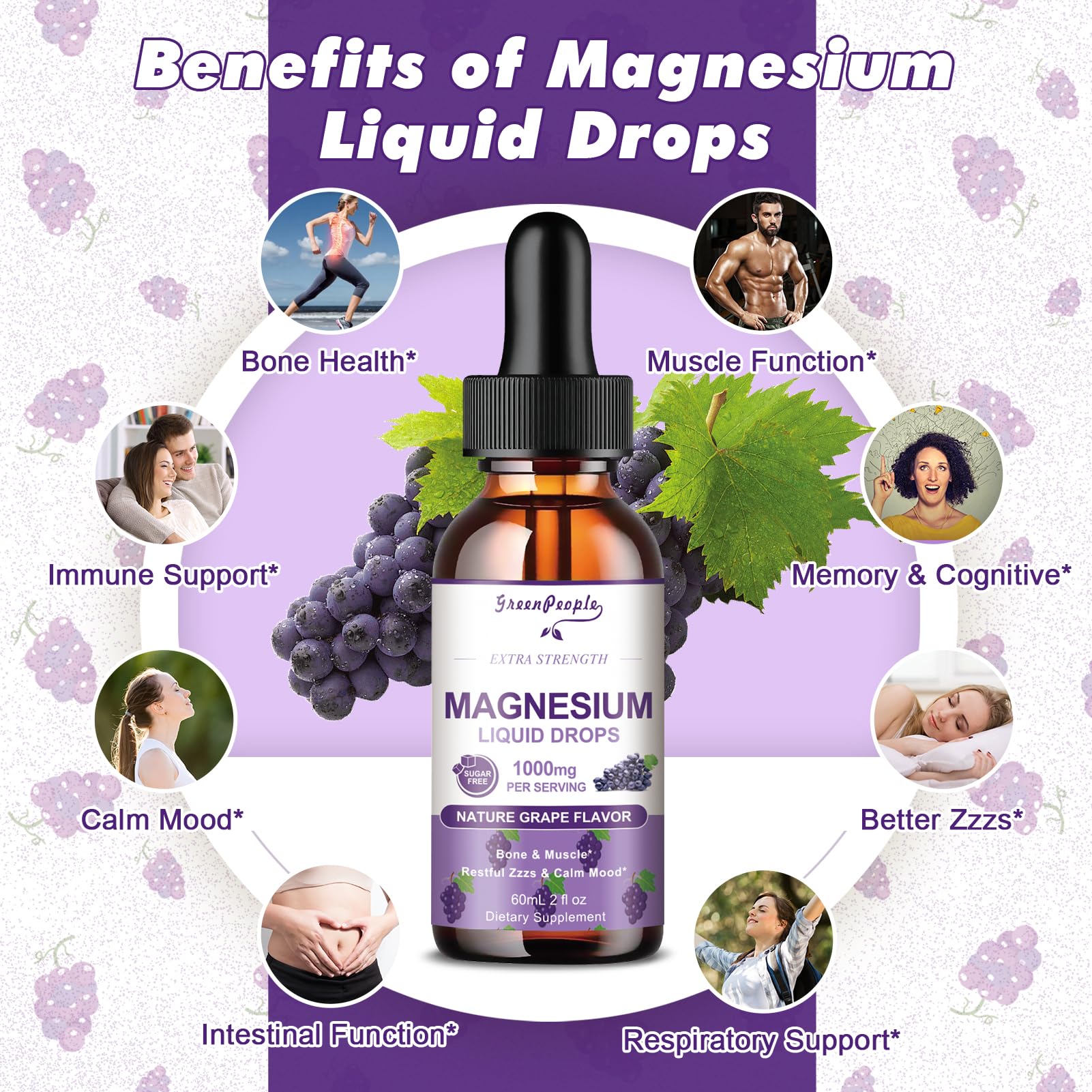 Two-pack of GreenPeople Magnesium Glycinate Liquid Drops