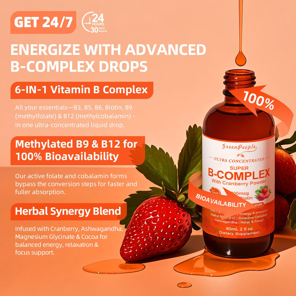 Ingredients panel for GREENPEOPLE Methylated B Complex