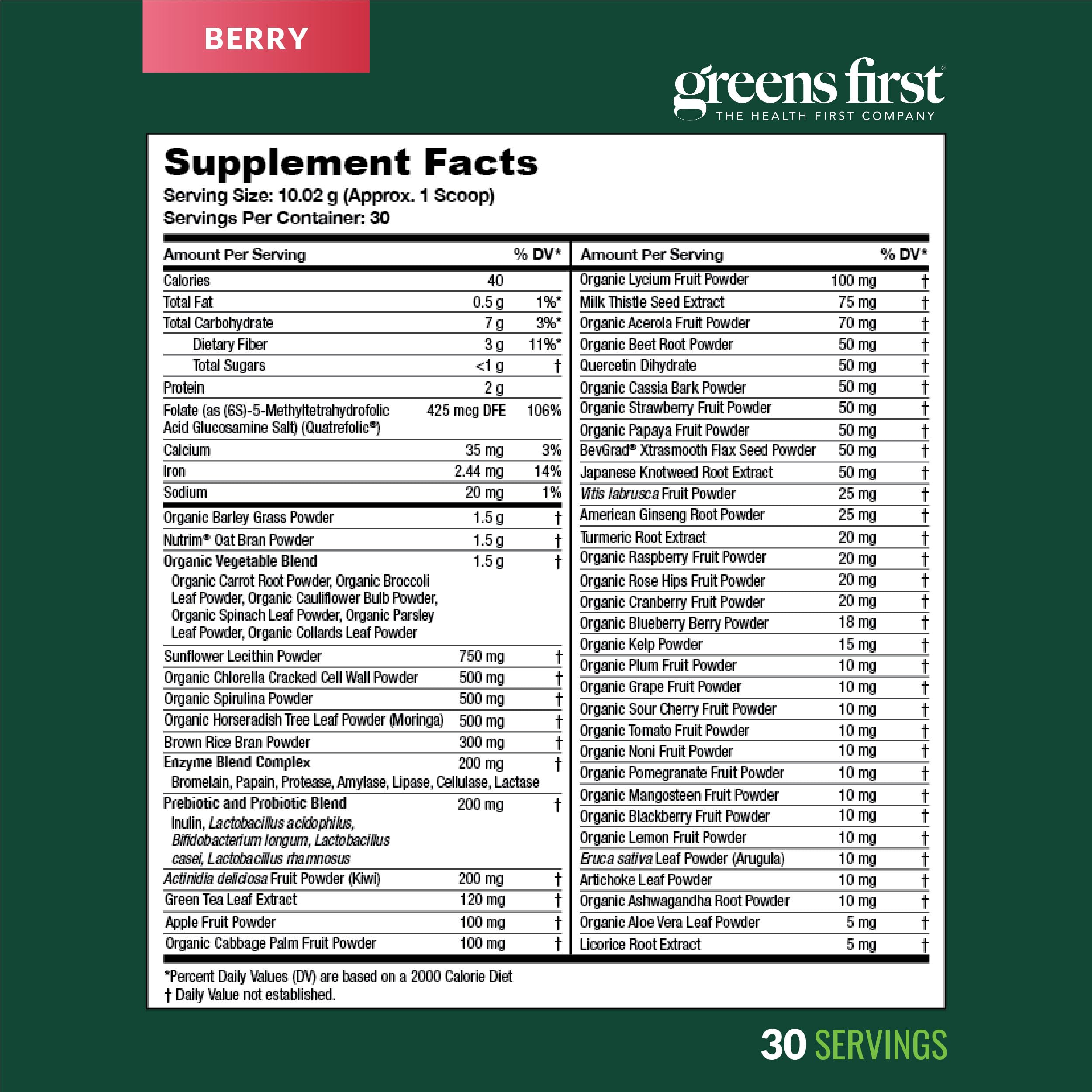 Greens First easy-dissolve-in-water powder demonstrates quick, convenient mixing.