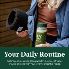 Greens First on-the-go routine supports daily wellness.