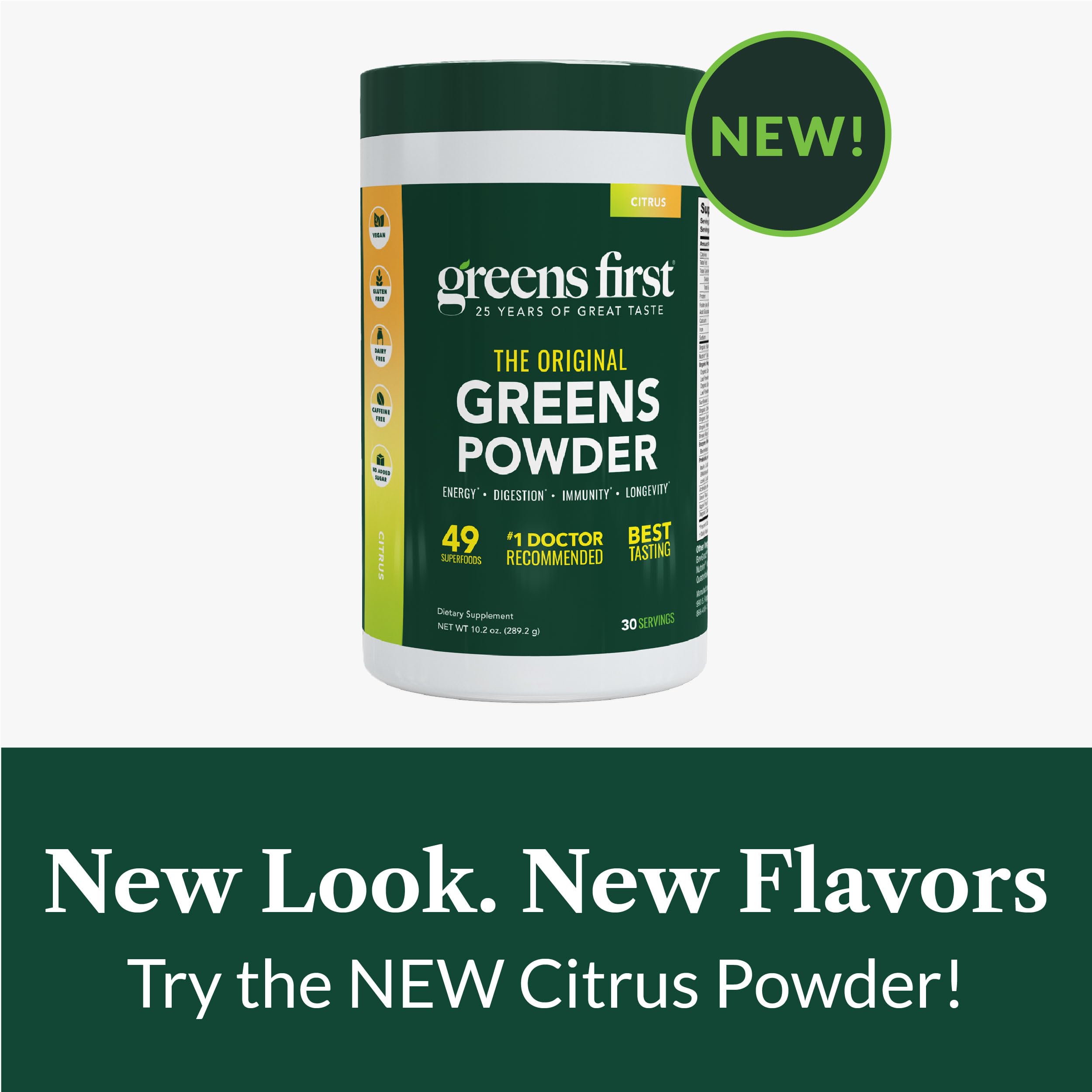 Organic fruits and vegetables used in Greens First powder