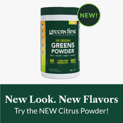 Organic fruits and vegetables used in Greens First powder