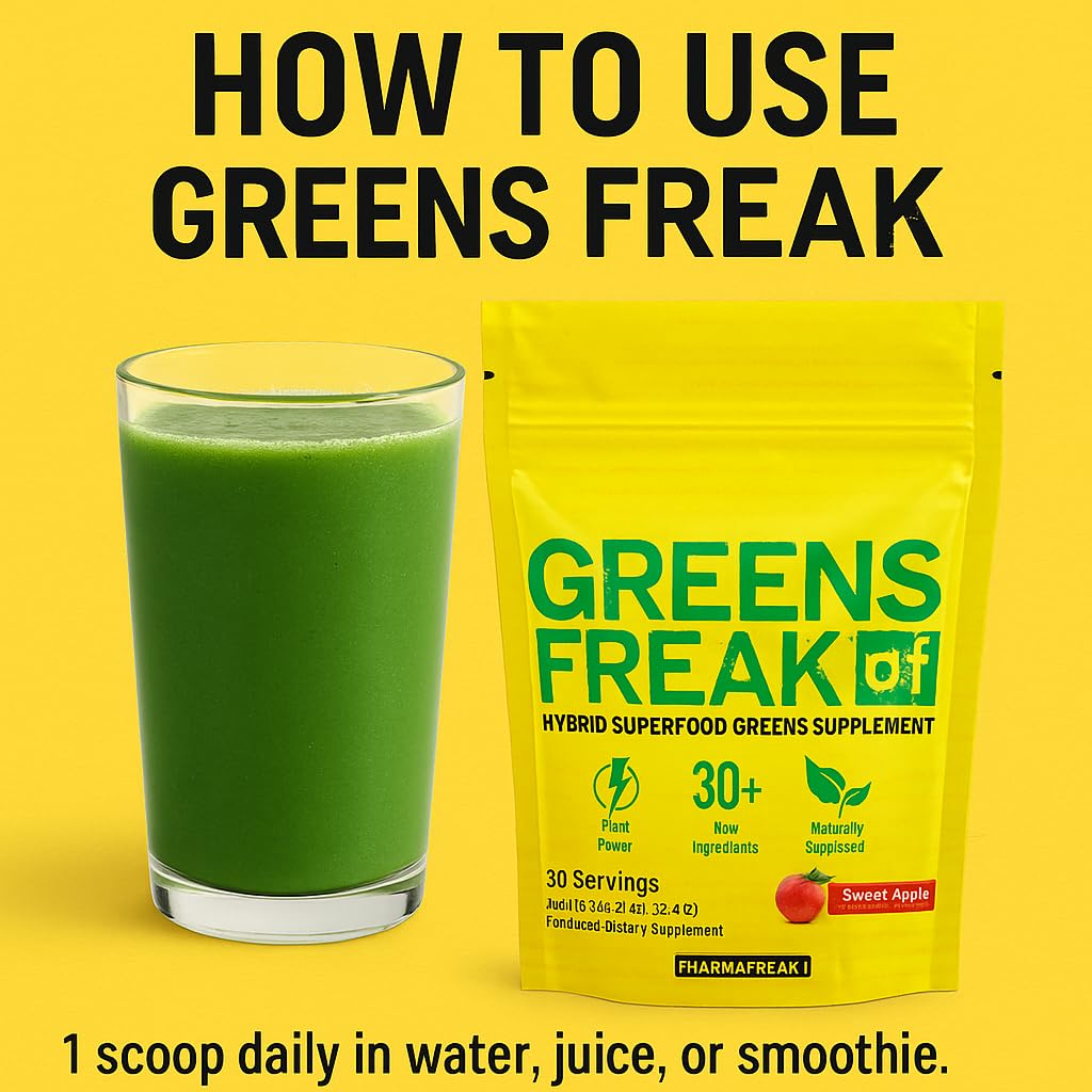 Greens Freak detox and digestion support features