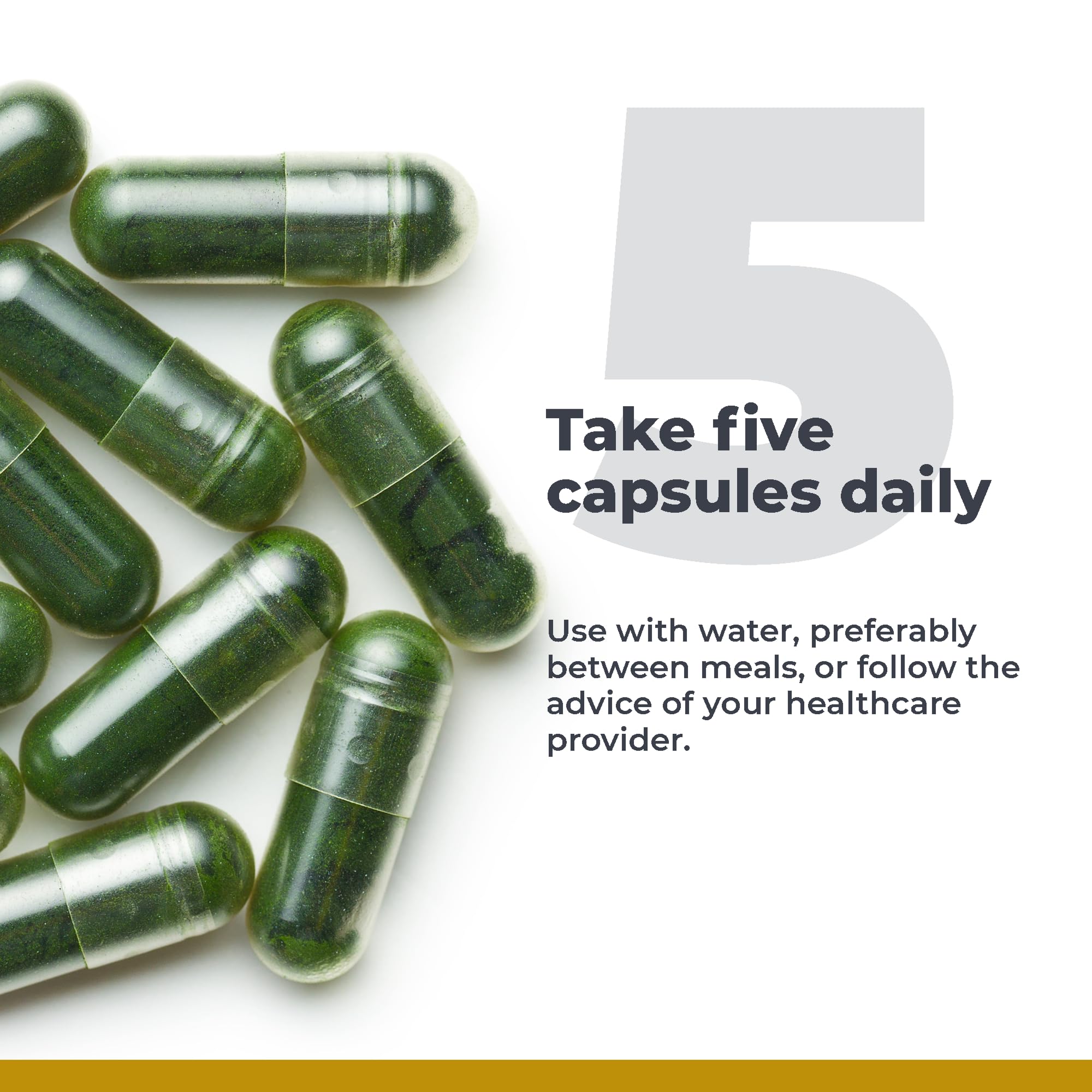 Greens capsules packaging for daily wellness