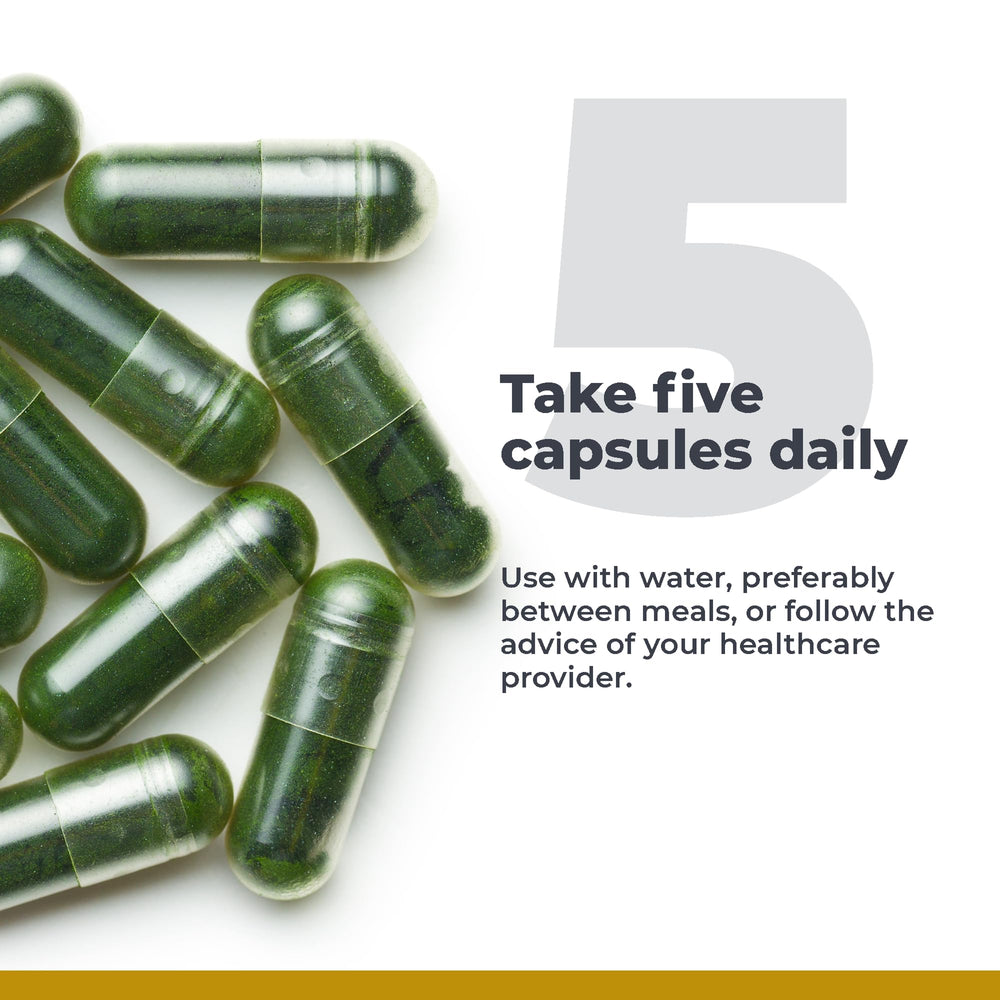Greens capsules packaging for daily wellness