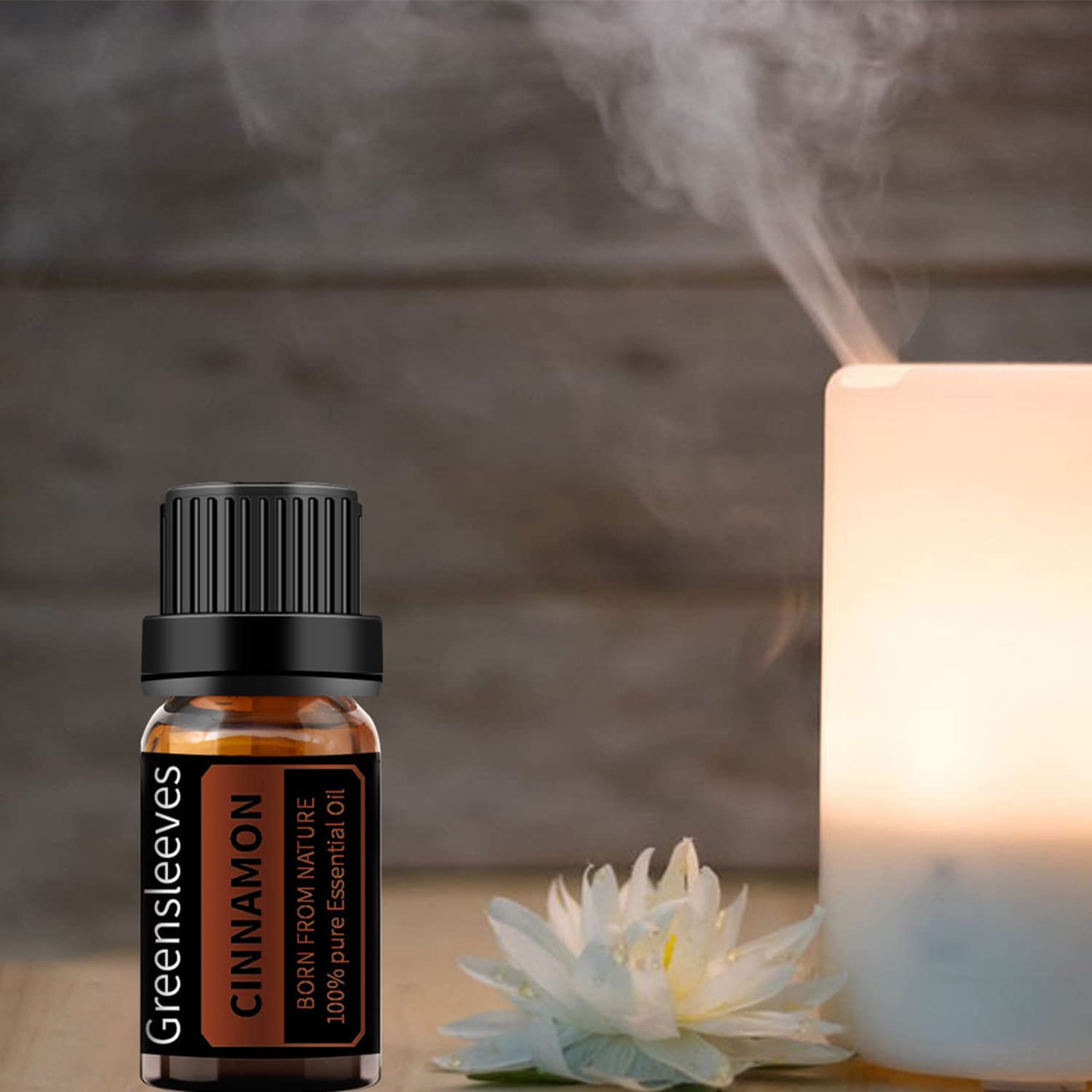 GREENSLEEVES cinnamon oil used in candle making for inviting fragrance.
