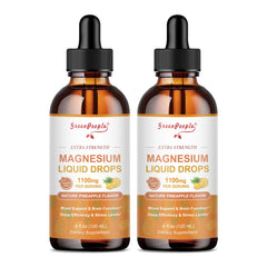 Front view of GreenPeople 17-in-1 Magnesium Drops Pineapple bottle (4 oz)