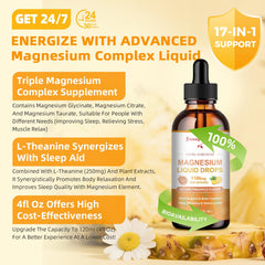 Back label of GreenPeople Magnesium Drops Pineapple bottle - 4 oz
